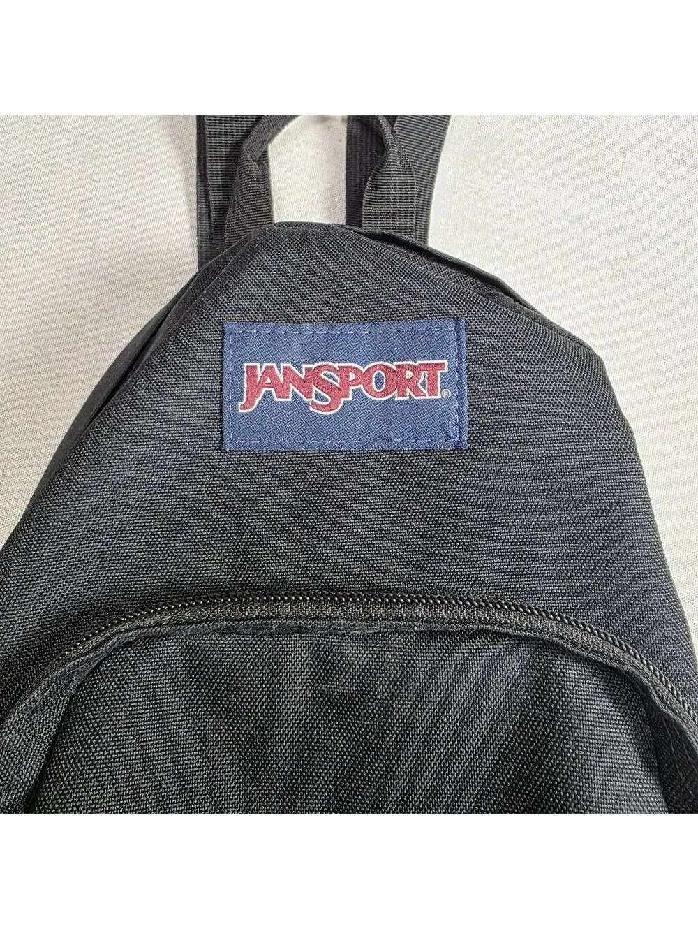 JanSport Half Pint Mini Backpack Black Zipper Shoulder Bag Small Purse Handbag